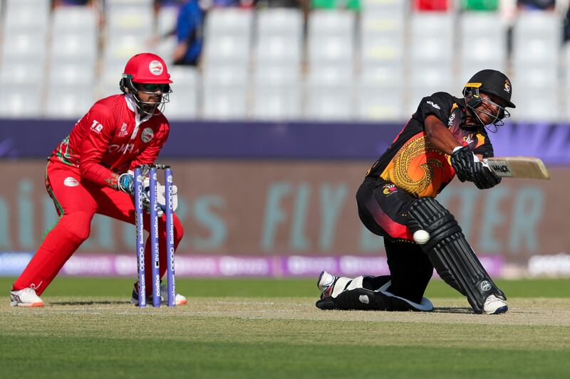 Papua New Guinea's captain Assad Vala, right, scored a fifty. AP