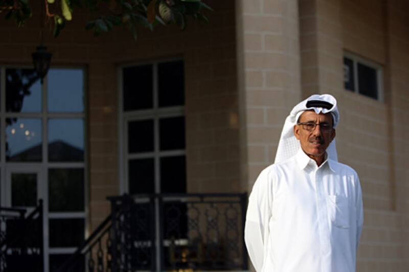 Dubai , United Arab Emirates-  January 15, 2011 ;  Khalaf al Habtoor, chairman of the Al Habtoor Group, poses at his residence in Dubai . ( Satish Kumar / The National )