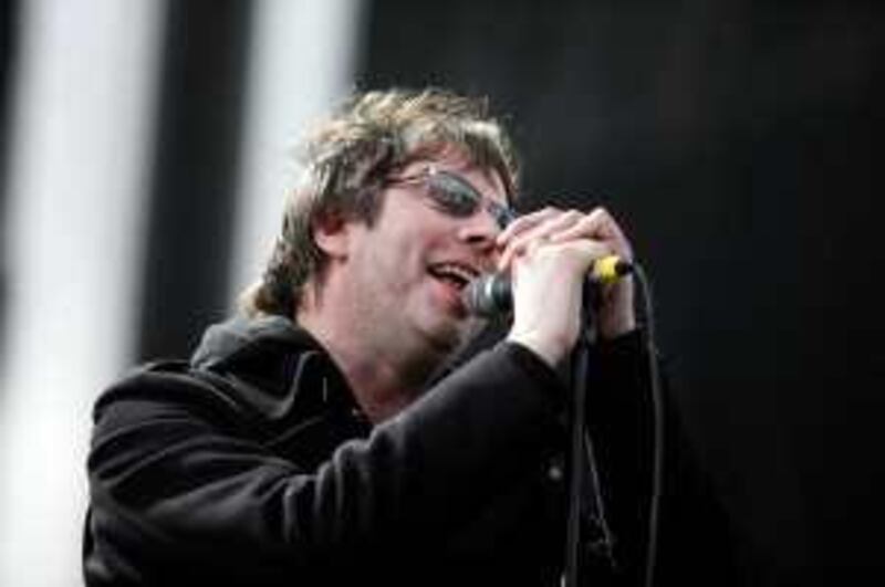Lead singer Ian McCulloch performs with Echo & the Bunnymen during the All Points West music festival at Liberty State Park Sunday, Aug. 2, 2009 in Jersey City, N.J.  (AP Photo/Jason DeCrow)