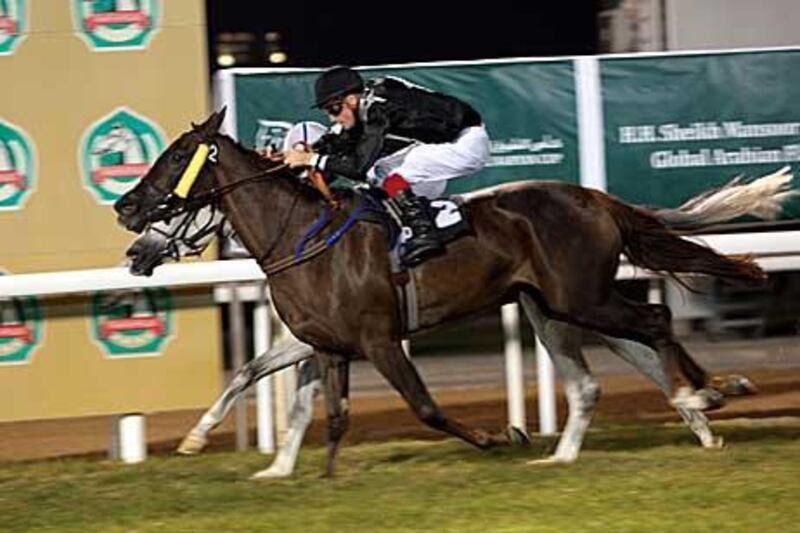 AF Al Lijam wins the 1,600m Fillies’ Classic at Abu Dhabi last night.