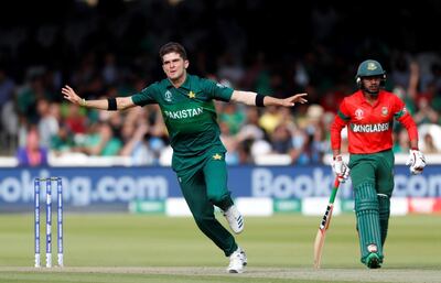 Cricket - ICC Cricket World Cup - Pakistan v Bangladesh - Lord's, London, Britain - July 5, 2019   Pakistan's Shaheen Afridi celebrates taking the wicket of Bangladesh's Mahmudullah   Action Images via Reuters/Paul Childs