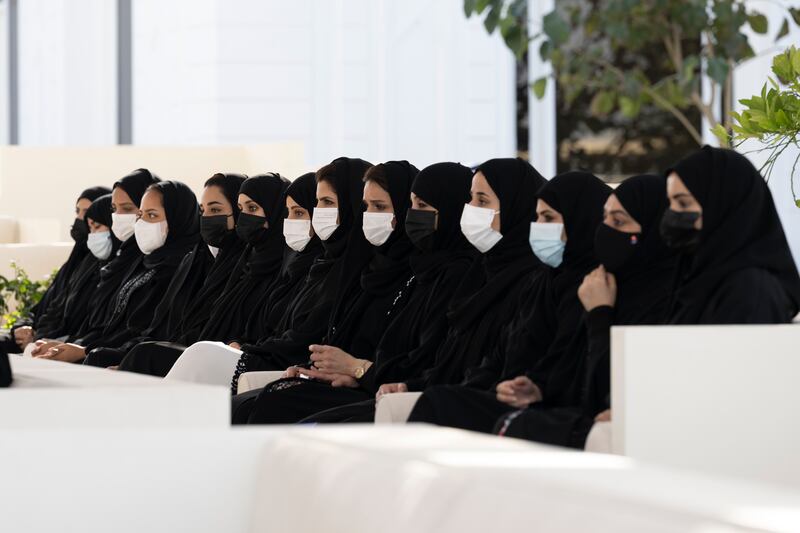 Guests attend the meeting at the palace.