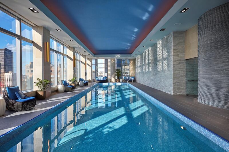 <p>The pool at&nbsp;Mandarin Oriental, New York</p>
