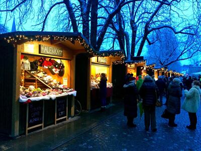 Festive scenes await in Slovenia's capital Ljubljana. 