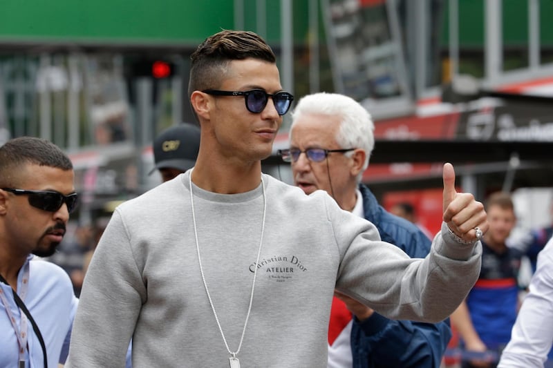 Ronaldo acknowledges the fans in Monaco. AP Photo