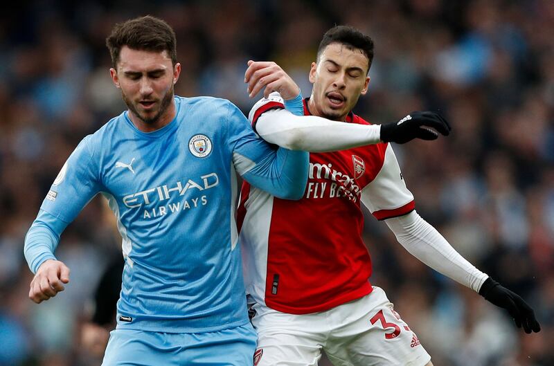 Aymeric Laporte - 6: Will not have been used to being under such pressure as Arsenal’s attackers dominated opening 45 minutes. Nearly headed into own net and needed goalline clearance from Ake in second half.