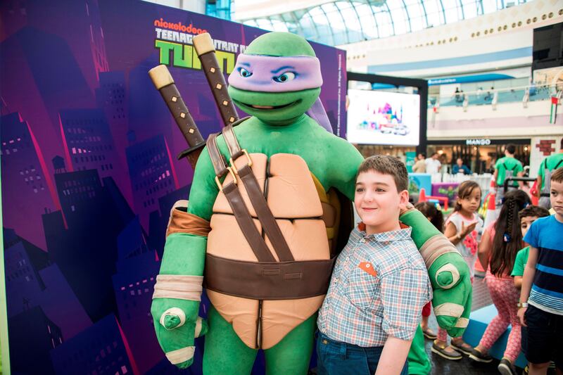 Visit the Teenage Mutant Ninja Turtles at Bawadi Mall as part of the Abu Dhabi Summer Season programme of events. Courtesy TCA Abu Dhabi