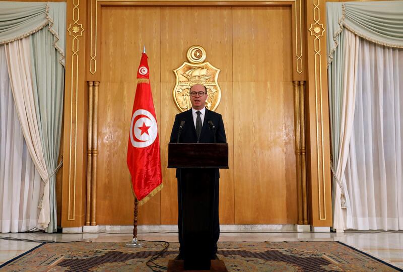Tunisia's prime minister designate Elyess Fakhfakh speaks during a news conference in Tunis. Reuters
