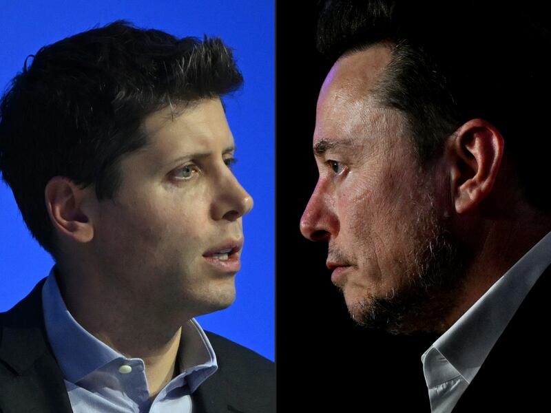 Open AI chief executive Sam Altman and Elon Musk, a co-founder who is no longer involved in the company, are facing a potential legal showdown. AFP