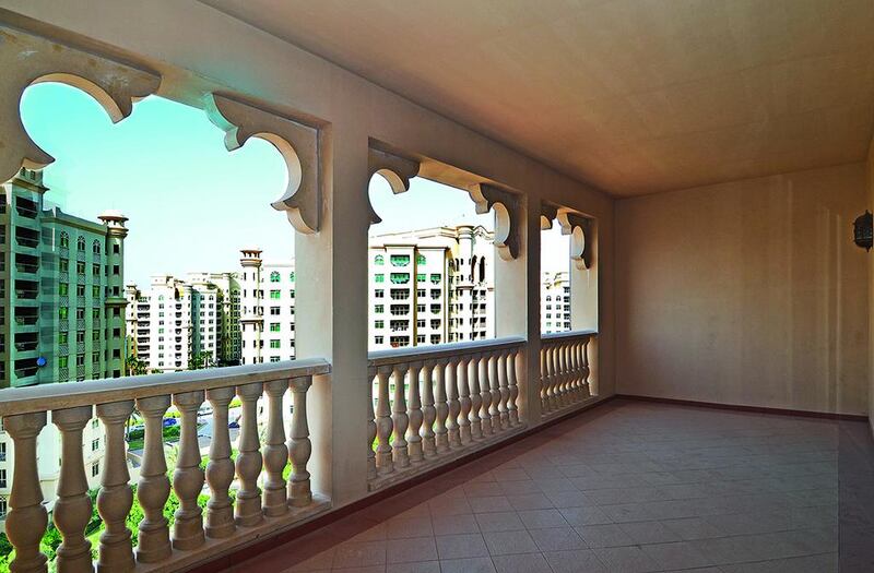 A three-bedroom apartment on The Palm, Jumeirah has come onto the market. Courtesy of Better Homes