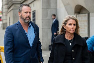 Mark and Julie Wallace, parents of victim Sara Zelenak, arrive for the opening day of the inquest into the London Bridge terror attack on May 7, 2019 in London, England. Getty Images