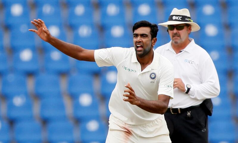 FILE PHOTO: Cricket - Sri Lanka v India - Third Test Match - Pallekele, Sri Lanka - August 14, 2017 - India's Ravichandran Ashwin in action. REUTERS/Dinuka Liyanawatte/File Photo