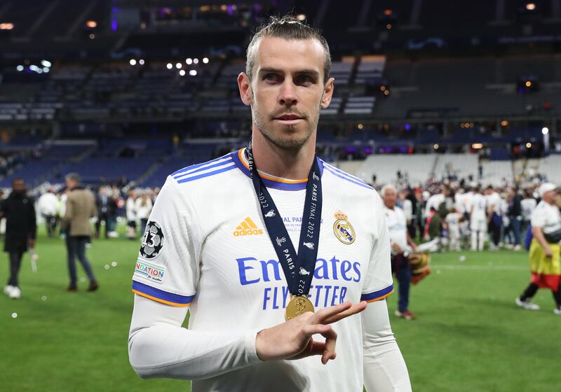 Gareth Bale after Real Madrid's Champions League final win over Liverpool on May 28, 2022. Getty