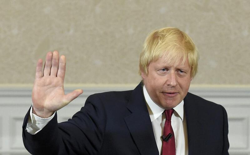 Vote Leave campaign leader Boris Johnson waves as he finishes delivering his speech in London on June 30, 2016. Toby Melville/Reuters