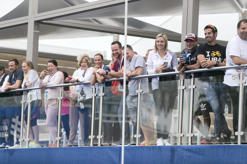 ABU DHABI, UNITED ARAB EMIRATES - MARCH 03, 2018.

Onlookers cheer the athletes at the Elite Men Abu Dhabi Triathlon at  the 20km bike ride.

(Photo: Reem Mohammed/ The National)

Reporter: AMITH PASSATH
Section: SP


