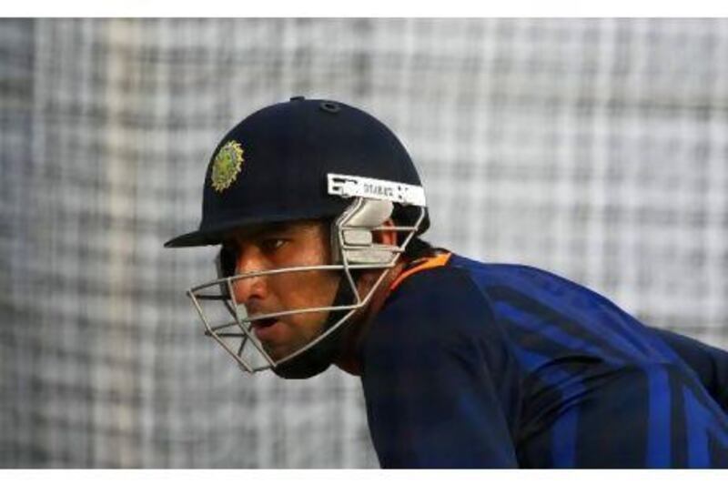 Cheteshwar Pujara, India’s middle-order batsman, bats in the nets at Sahara Stadium, Kingsmead. India trail the series 1-0.