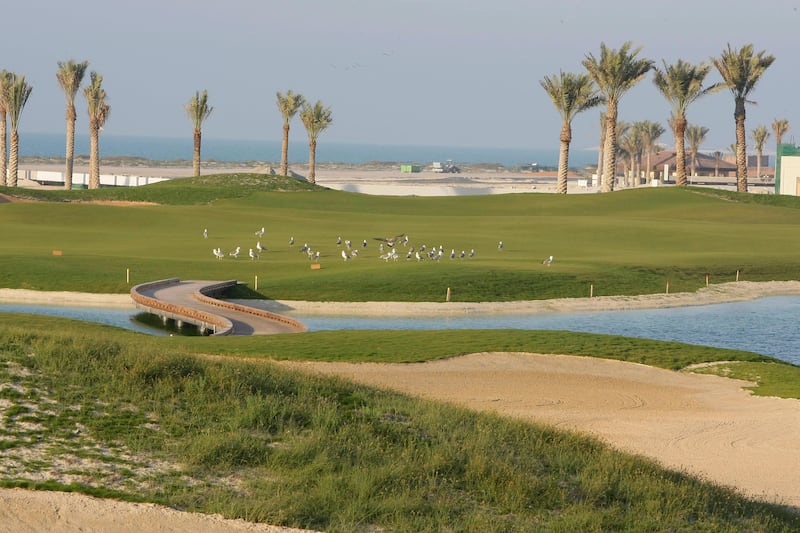 Abu Dhabi, 24th January 2010. View from the 11th hole "Player's Alley," of the Saadiyat Beach Golf Club.  (Jeffrey E Biteng / The National) *** Local Caption ***  JB02-Saadiyat.jpg