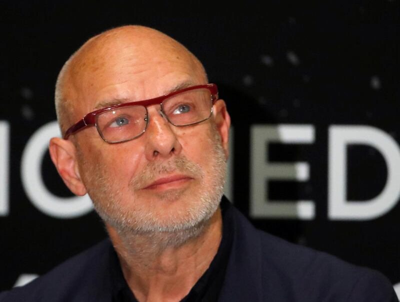 British music producer Brian Eno attends a news conference of the Starmus Festival V in Zurich, Switzerland june 24, 2019. REUTERS/Arnd Wiegmann