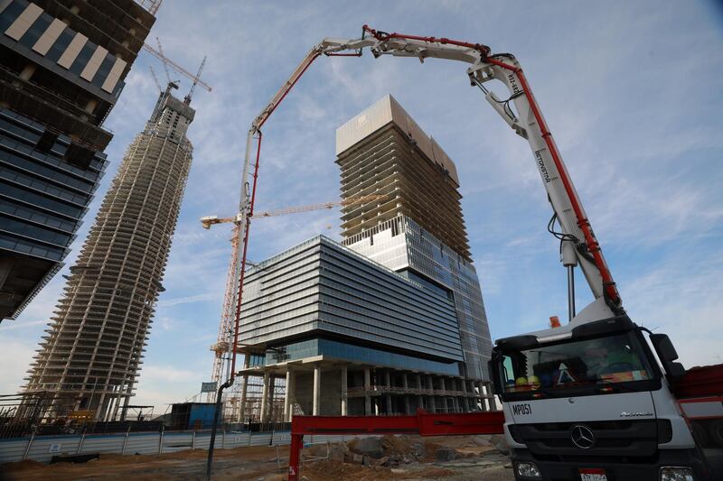 A general view of a construction site in the central business district (CBD) of the New Administrative Capital (NAC), 45km east of Cairo, Egypt. EPA