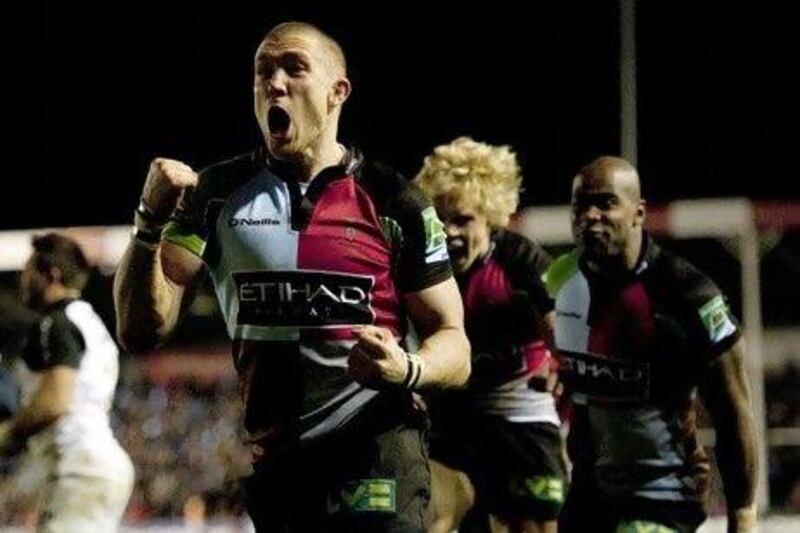 The Harlequins, seen here during their game against Toulouse, have had a successful season. Adrian Dennis / AFP