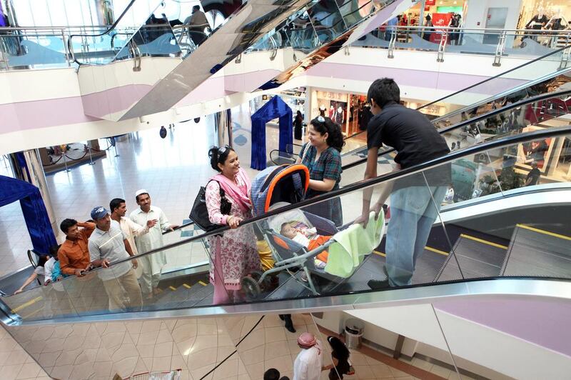 Shoppers at Marina Mall in Abu Dhabi. Rich-Joseph Facun / The National