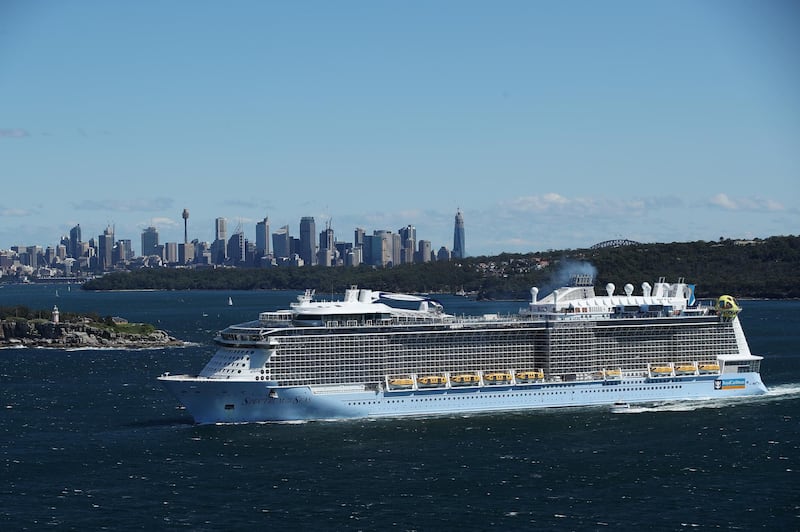 The Spectrum of the Seas cruise ship departs Sydney Harbour in Sydney, Australia.  Getty Images