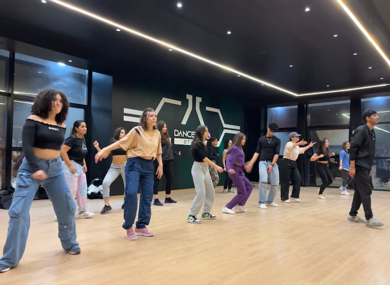 Jed Kitar with teaching a class at his dance studio Dance Lab in Soukra. Photo: Dance Lab Studio