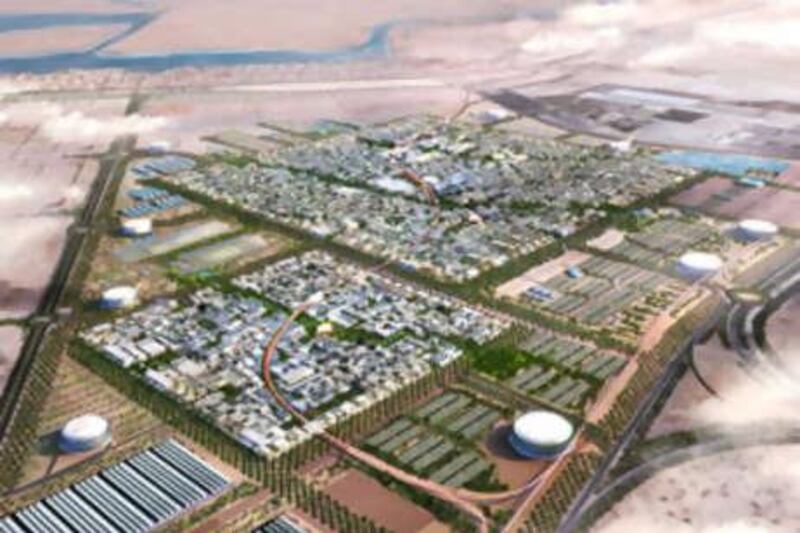 Masdar City, being built outside of Abu Dhabi, will be the world's first zero-carbon emissions development.