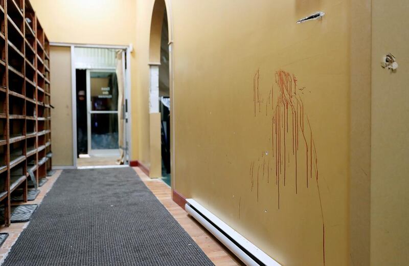 The Quebec mosque where a gunman killed six worshippers and wounded eight others. Mathieu Belanger / Reuters