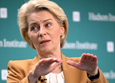 European Commission President Ursula von der Leyen is criticised for being slow to call on Israel to respect international humanitarian law. AFP