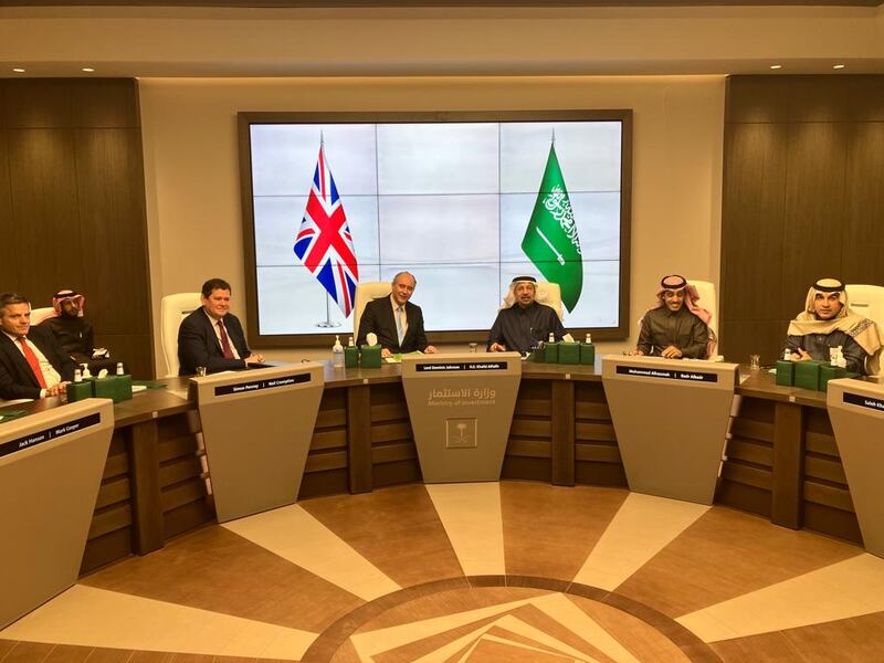 UK Investment Minister Dominic Johnson at talks on the free trade deal in Riyadh, Saudi Arabia, in March. Photo: Department for Business and Trade