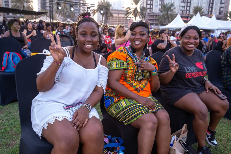 A chilled-out crowd enjoy the festival vibes.