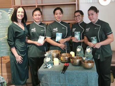 Staff members at Dubai-based home service massage company, Balinese Luxury Touch. Photo: Darina Vankova