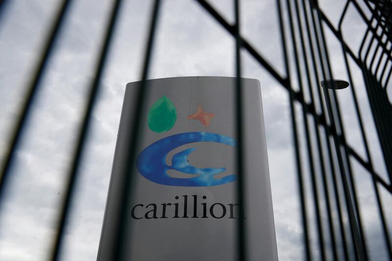 FILE PHOTO: A Carillion sign in Manchester, Britain July 13, 2017.  REUTERS/Phil Noble/File Photo