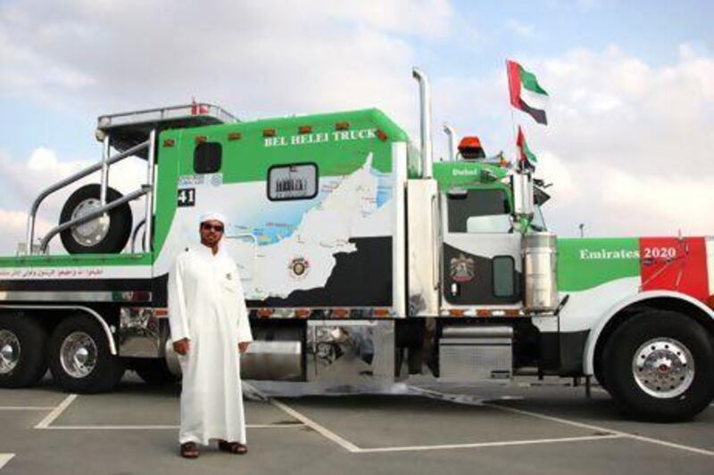 Provided photo of Yehya Bel Helli and his National Day Winning Truck

He is a champion rally driver who spent Dh30,000 decorating his truck for National Day scooped the best dressed vehicle prize at Yas Island's Union Car Parade.

Courtesy TCA Abu Dhabi