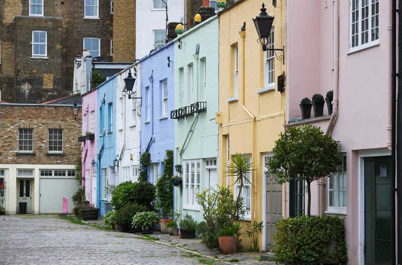 Mews residential properties in the Paddington area of London, U.K., on Friday, May 21, 2021. After a year of shunning the capital amid lockdowns and coronavirus, many renters are now looking to return to urban life as restrictions ease, according to data from estate agent Hamptons International. Photographer: Chris Ratcliffe/Bloomberg