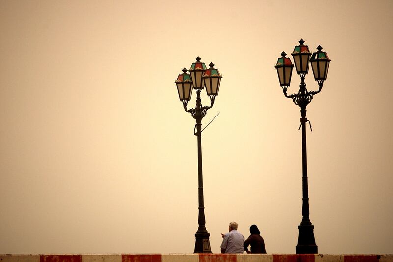 April 7, 2012 (Abu Dhabi) Visibility was very limited due to a sand storm that blankets Abu Dhabi April 7, 2013. (Sammy Dallal / The National)