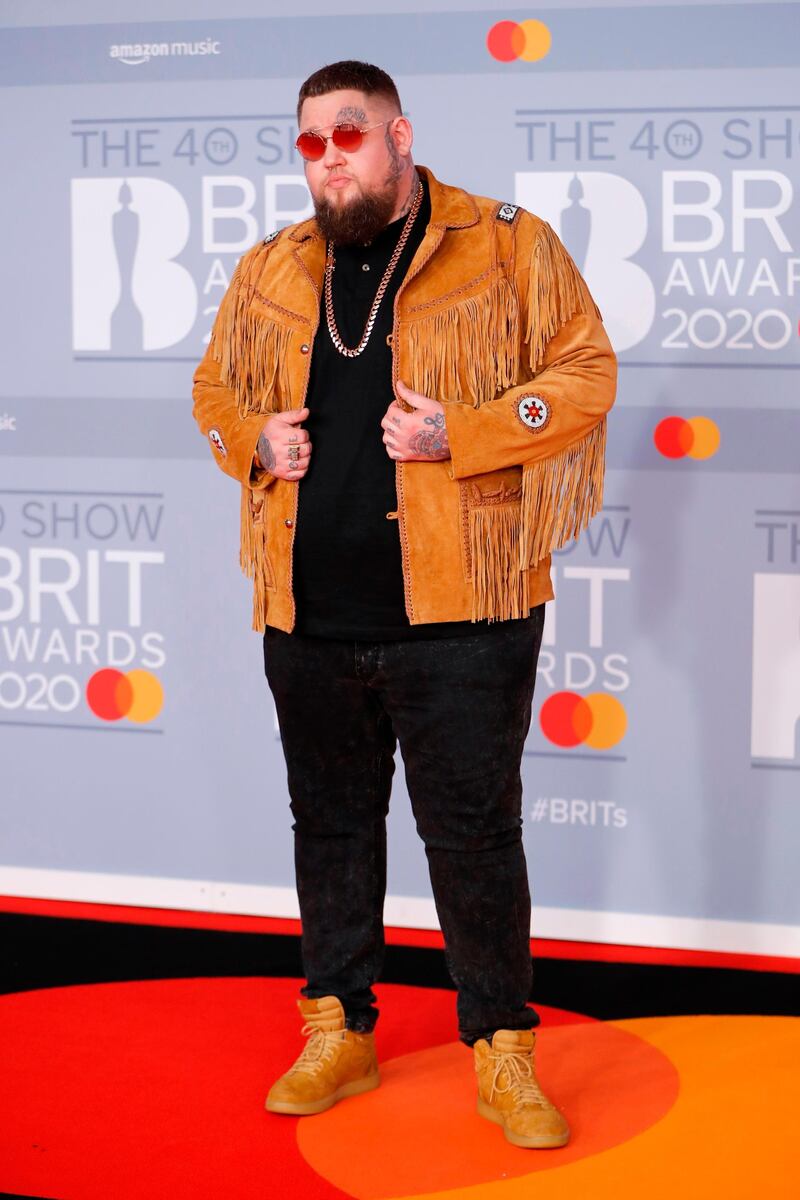 Rag'n'Bone Man arrives at the Brit Awards 2020 at The O2 Arena on Tuesday, February 18, 2020 in London, England. AFP