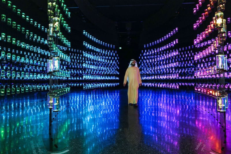 Sheikh Mohammed visits 'Vault of Life' at the museum.