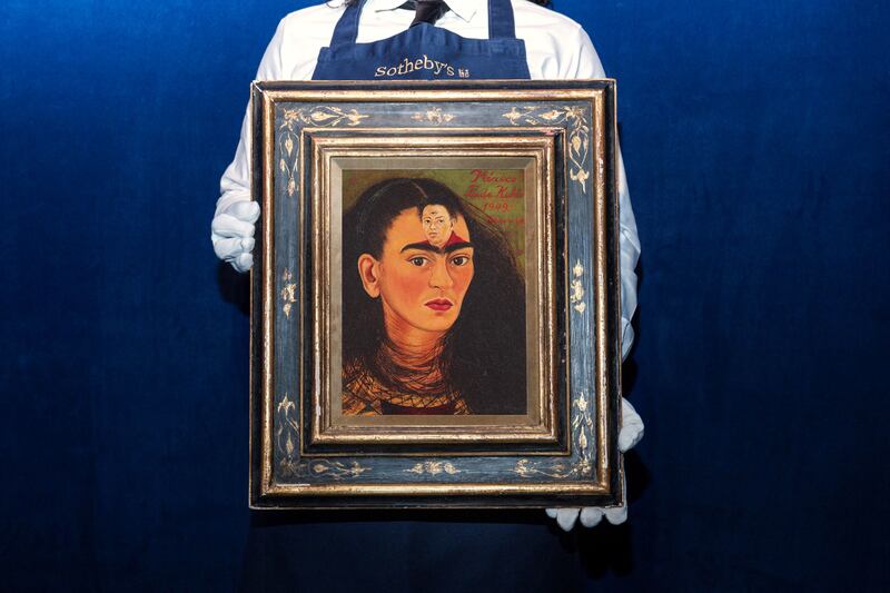Frida Kahlo's self-portrait 'Diego y yo' is predicted to sell for more than $30 million when it goes under the hammer in November. AFP
