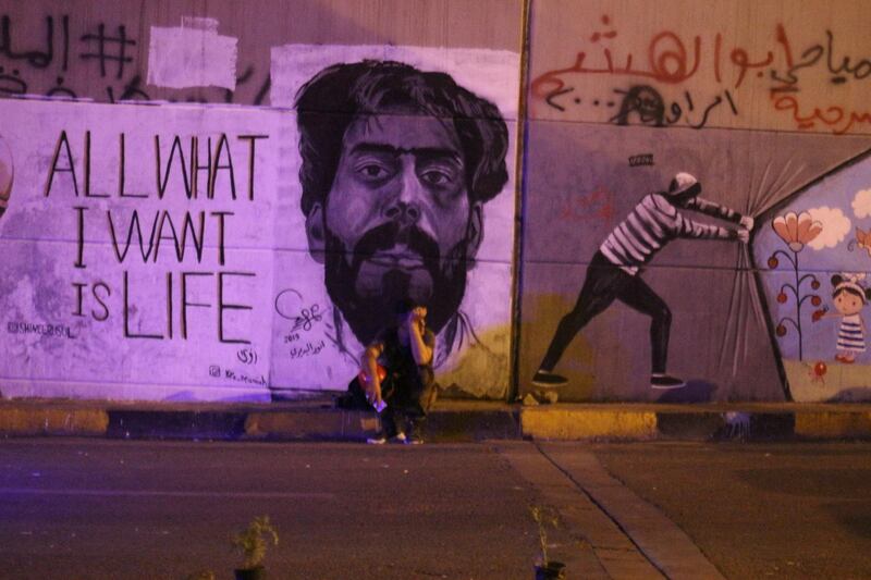 Graffiti  art has filled the walls of Tahrir Square in Iraq. Pesha Magid