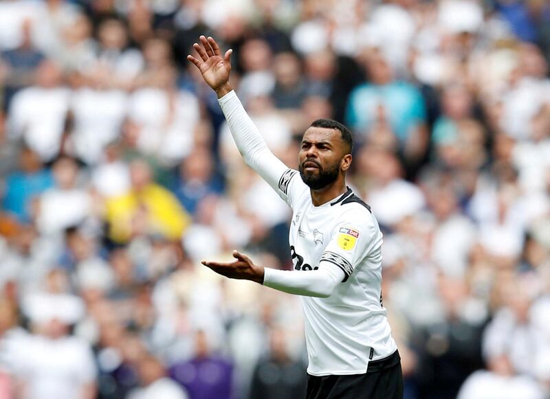 FILE PHOTO: Soccer Football - Championship Playoff Final - Aston Villa v Derby County - Wembley Stadium, London, Britain - May 27, 2019  Derby County's Ashley Cole reacts  Action Images via Reuters/Ed Sykes/File Photo