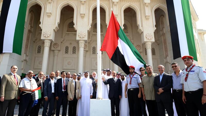 University of Sharjah celebrates UAE Flag Day. Courtesy  University of Sharjah