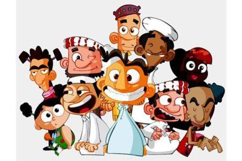The characters from Shaabiat Al Cartoon, a very popular Ramadan show. Courtesy Fanar Production