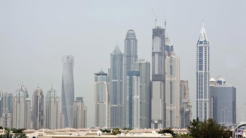 The UAE's 19 tallest buildings have an average of 19 per cent of their total height unoccupied. Antonie Robertson / The National