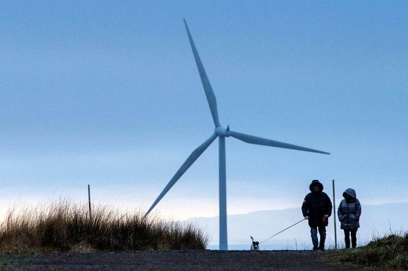 Wind turbines operated by ScottishPower Renewables at Whitelee Onshore Windfarm on Eaglesham Moor in Scotland. “The net-zero transition will amount to a massive economic transformation,” says Mekala Krishnan, the report's lead author.