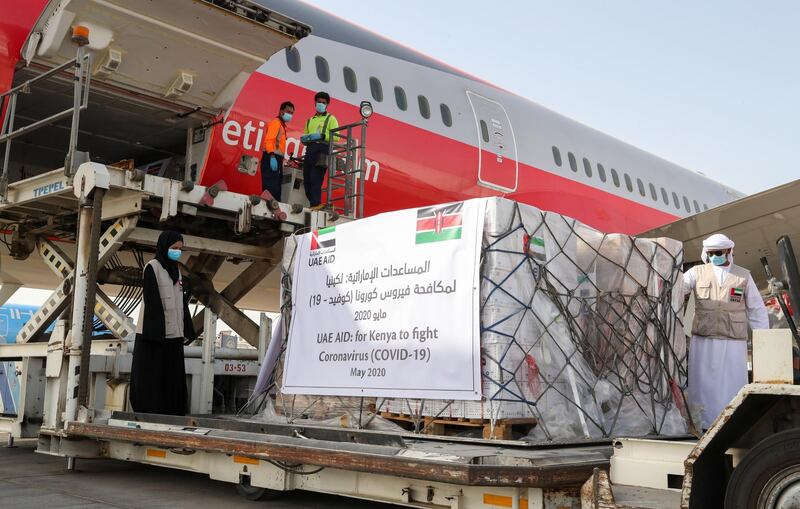 Seven tonnes of aid leaving for Kenya. WAM/Hazem Hussein