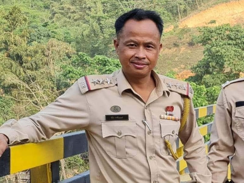 Chingtham Anand, a sub-divisional police officer, was shot dead by alleged Kuki insurgents at Moreh in Tengnoupal district near the Indo-Myanmar border on Tuesday. Photo from social media