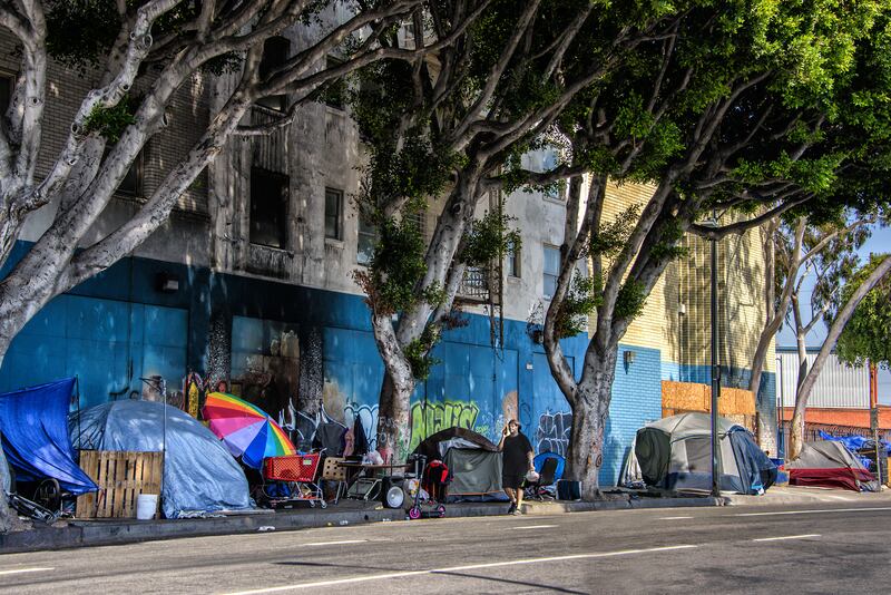 Skid Row in Los Angeles encompasses a 50-block radius and is home to some 6,000 residents sleeping in the rough. Photo: Russ Allison Loar
