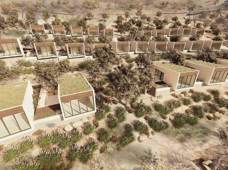 A rendering of Al Jabal Resort in Khor Fakkan, Sharjah, which is set for a March 2022 completion